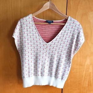 Modcloth floral sweater blouse
